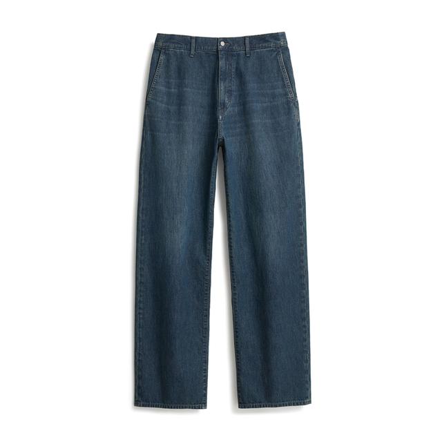 One Washed Straight Fit Denim_Mid Indigo