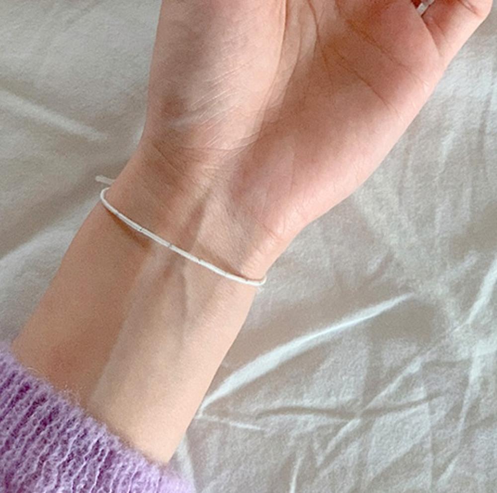 CCNMADE BTS V 뷔 착용 은용 실 팔찌