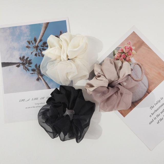 국산 14cm 오간지 사틴 믹스 헤어 스크런치 곱창 2391