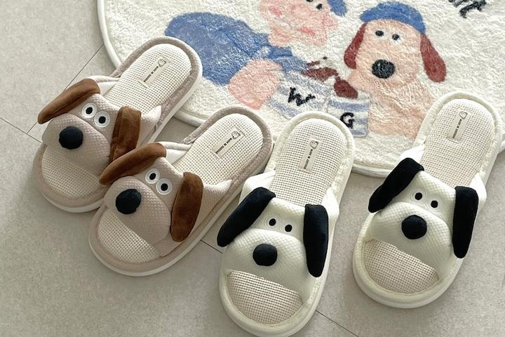 그로밋실내화 커플실내화 강아지 거실슬리퍼