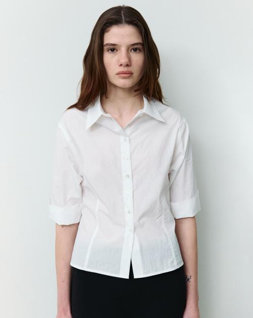 Dew 3/4 sleeve shirt (white)