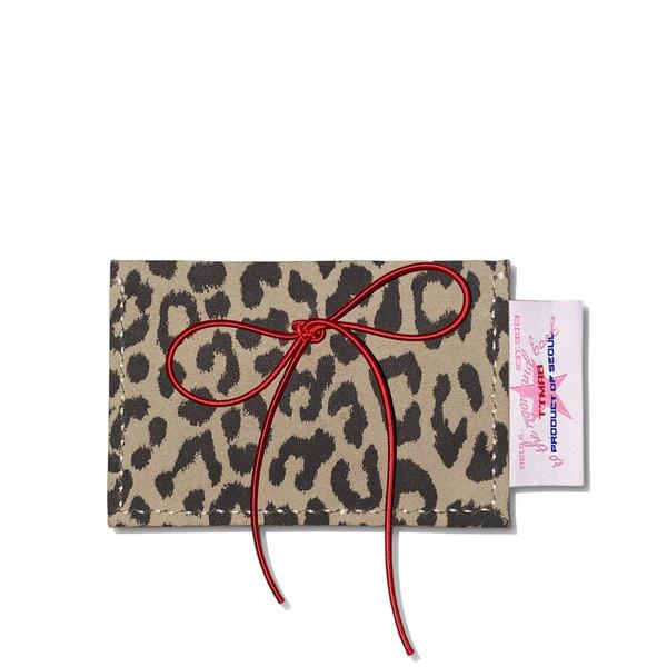 [런칭기념 30% OFF] Pretty Leopard Card Case 프리티 레오파드 카드지갑 - Fishnet Stockings Red