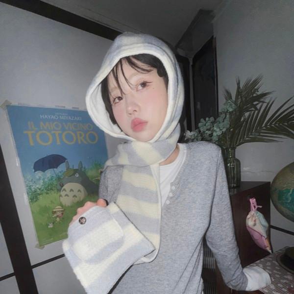 (3color) 단가라 바라클라바 후드 머플러