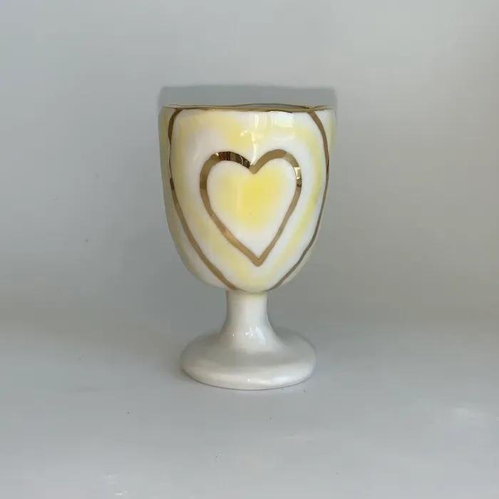 YELLOW HEART MINI BOWL