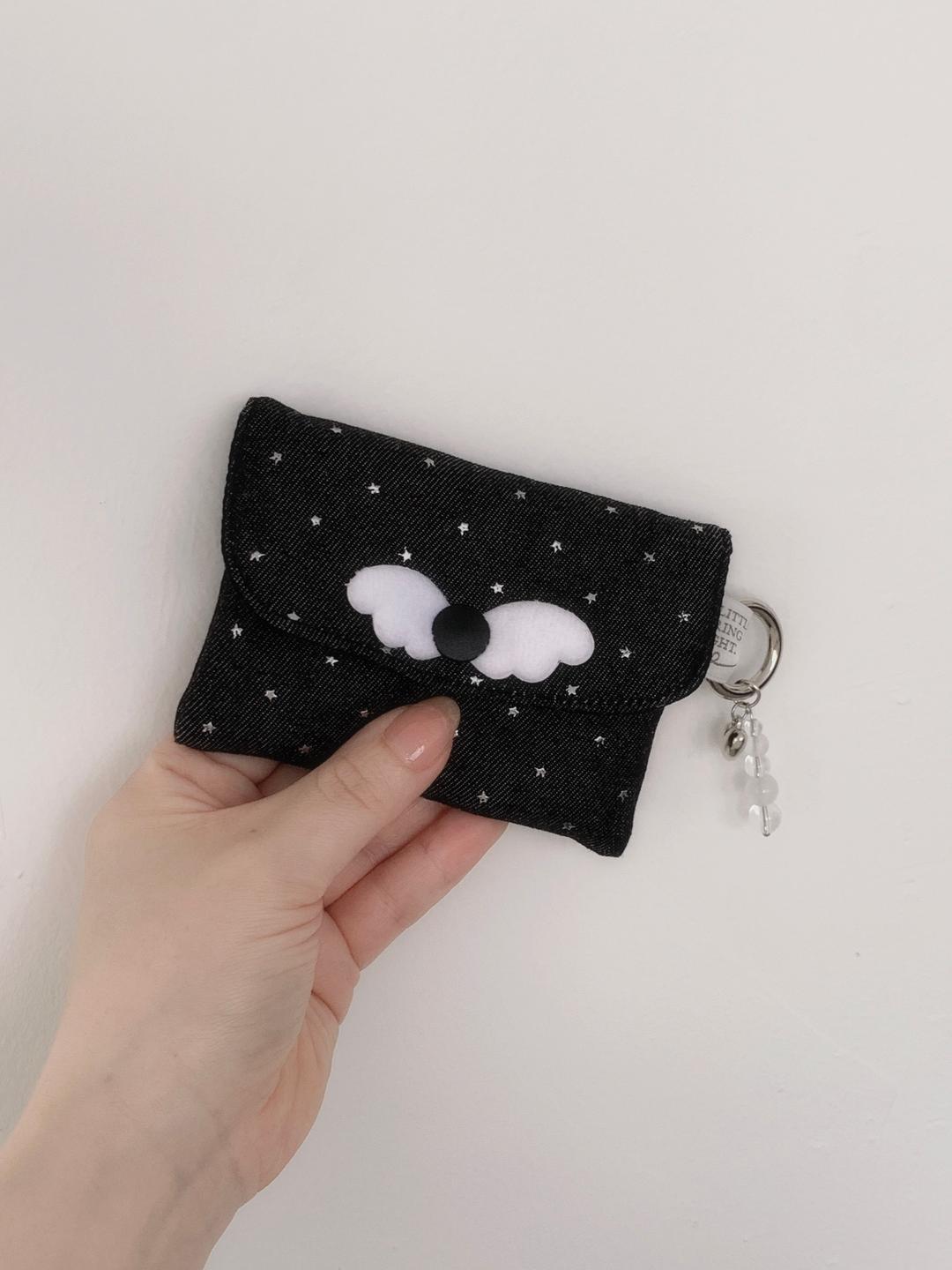 제이풀데이 handmade˚。⋆별 날개 카드지갑 버튼파우치 윙 은하수 작은파우치 이어폰 열쇠 작은 미니 파우치