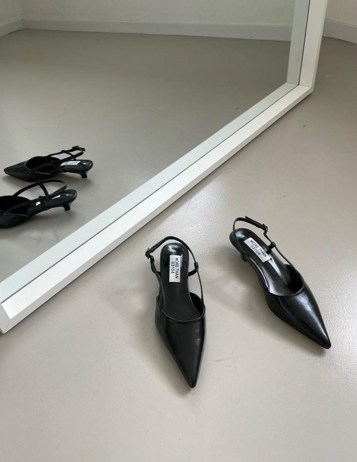 세련 키튼힐 플랫스틸레토 슬링백힐(5colors)