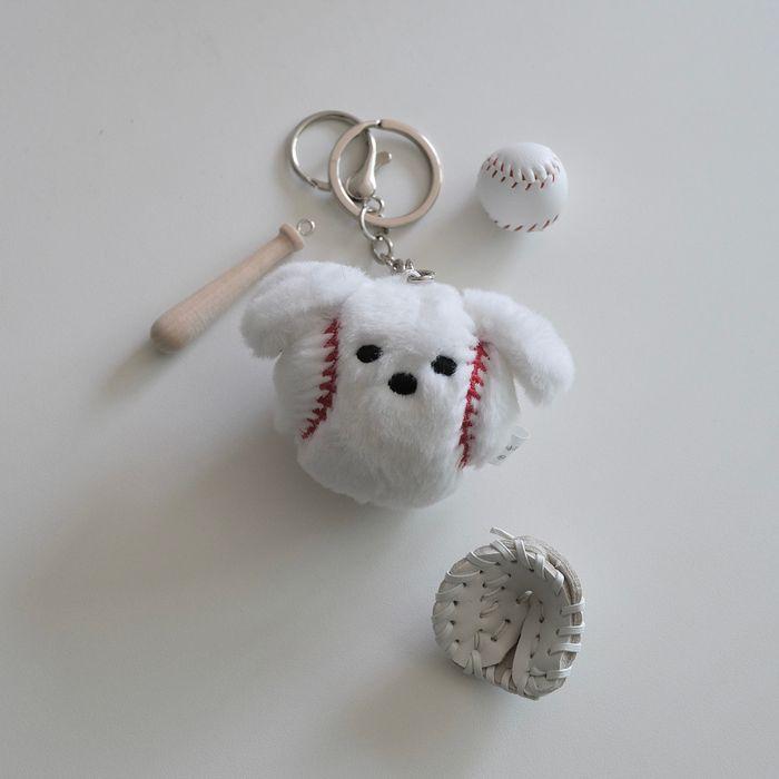 Olivet puppy base ball key-chain (올뭉이 야구공 야구 키링)