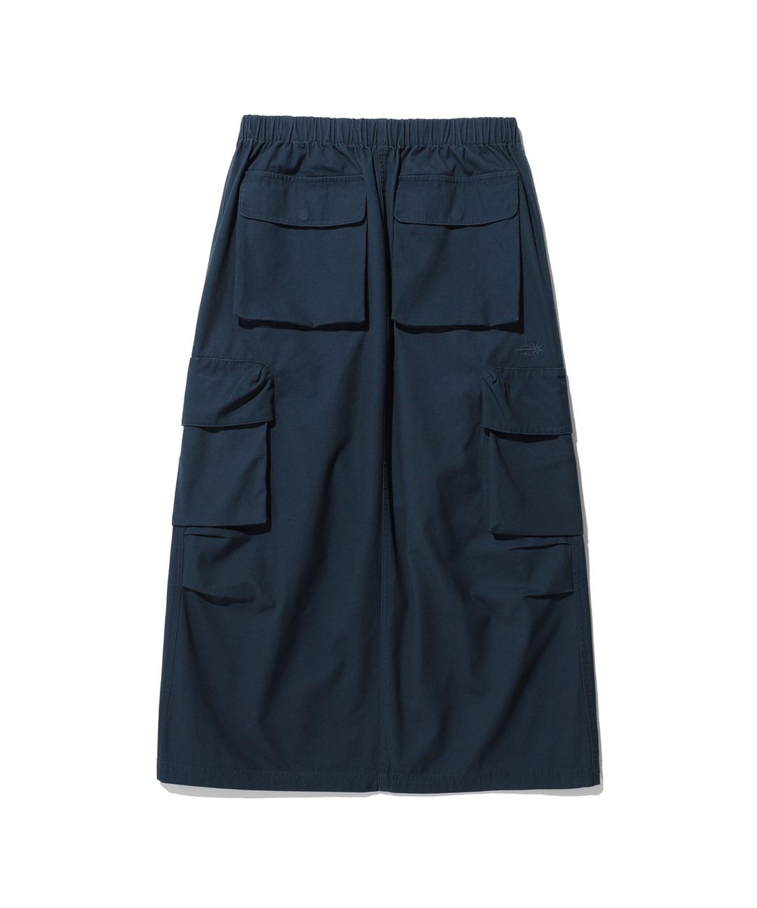 COTTON WASHED PARACHUTE SKIRT[NAVY]