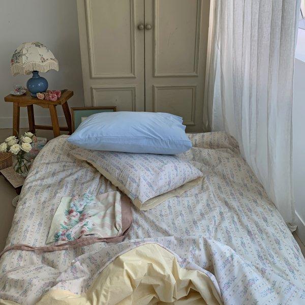 butter stripe rose bedding