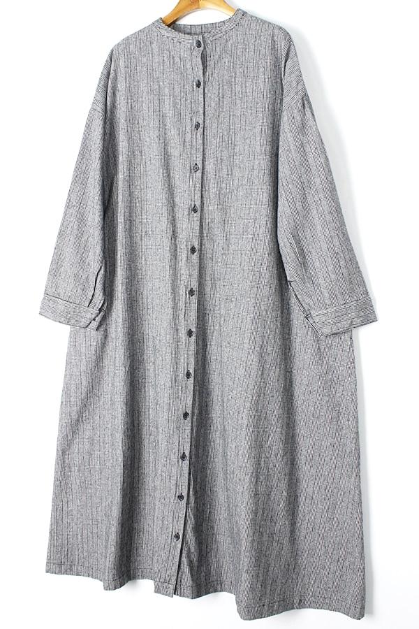 DGY 오버핏 노카라 네츄럴 롱롱 원피스 WOMAN_L