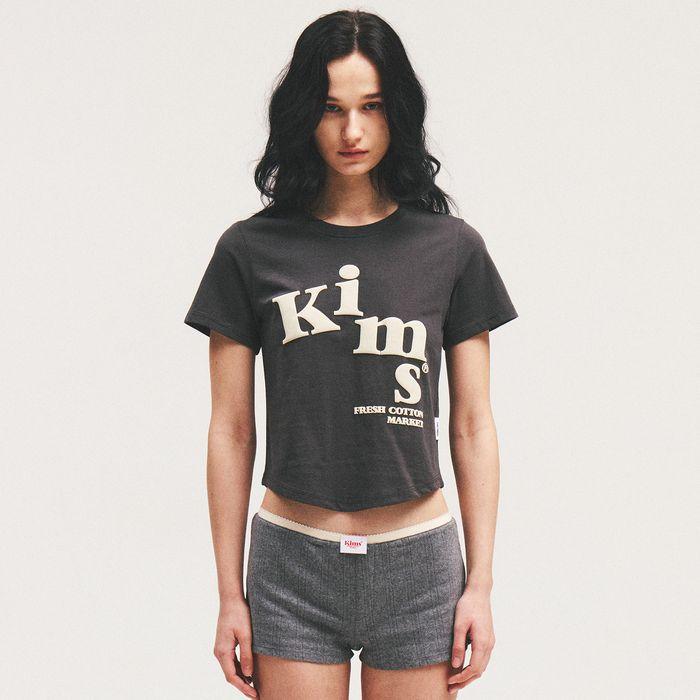 (Unisex) Messy Alpha Logo Tee Charcoal