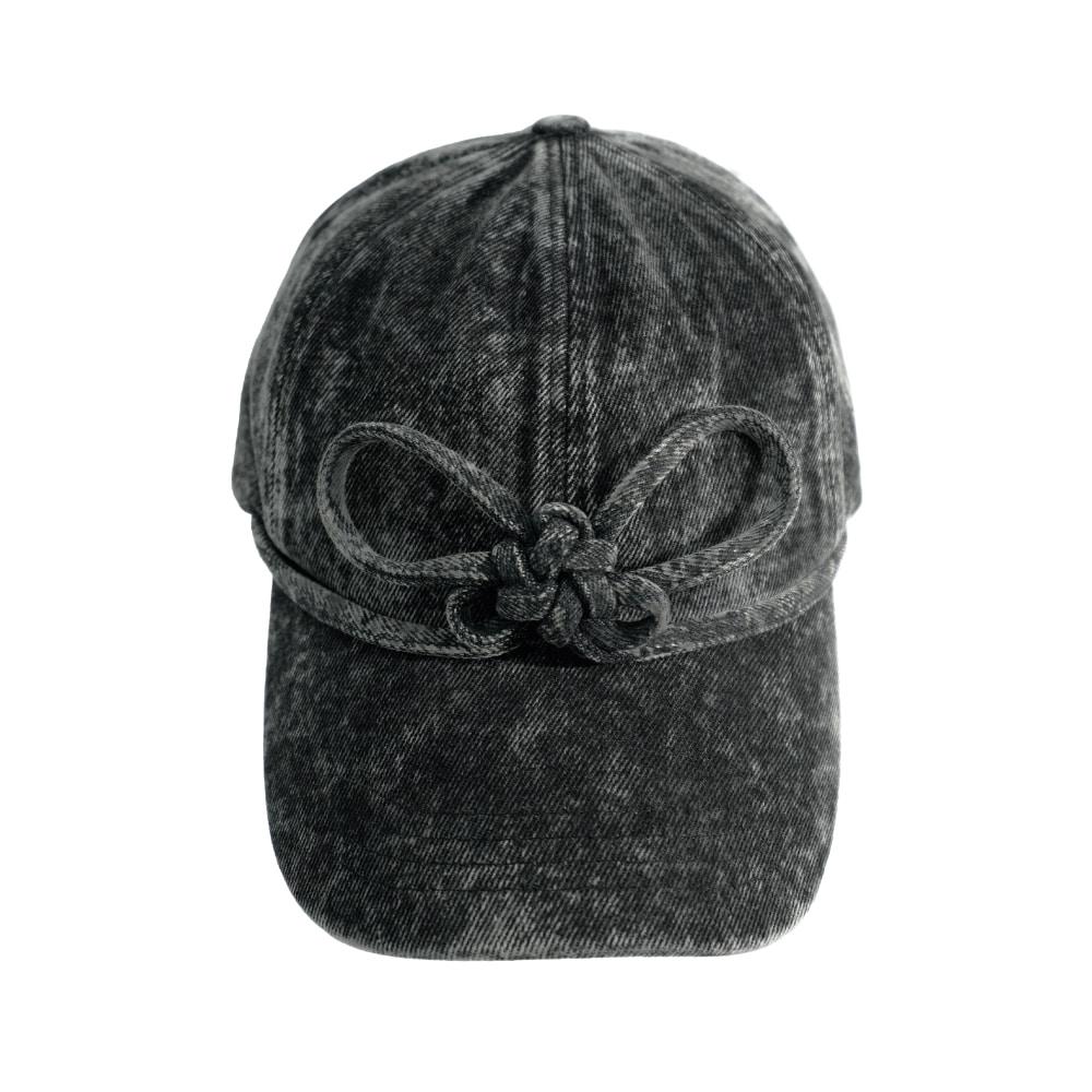 BUTTERFLY KNOT CAP - BLACK