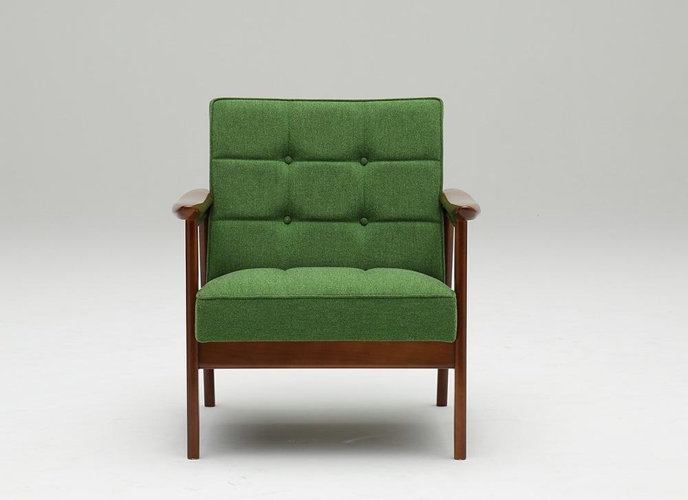 가리모쿠60 케이체어 1인용 타프그린+월넛