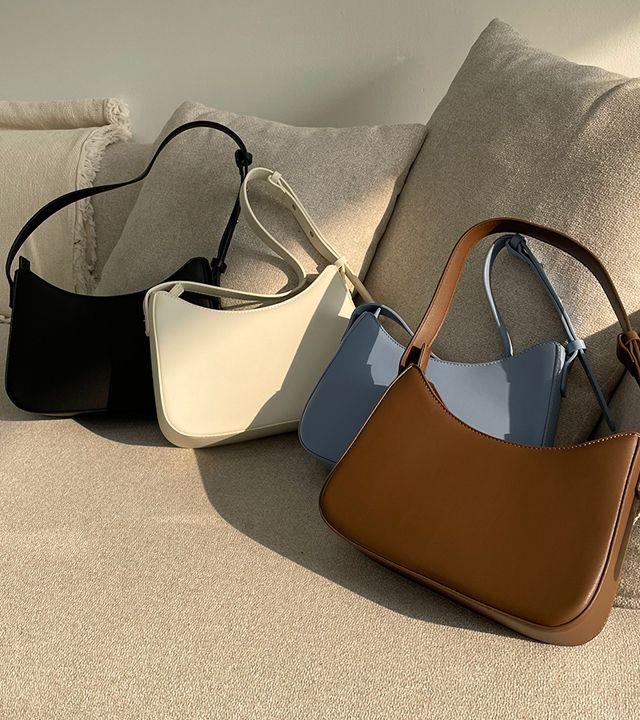 미니멀 반달 호보 숄더 스퀘어백