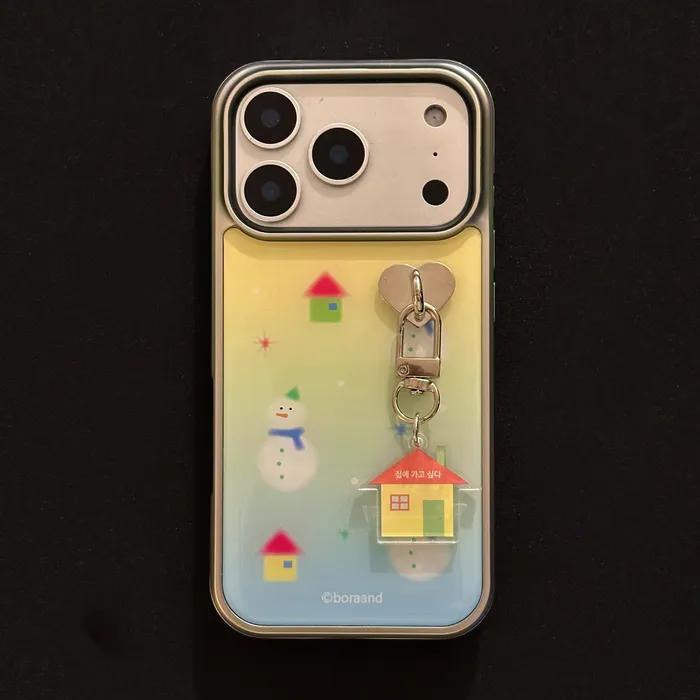 눈사람 샤베트 실버 에폭시 범퍼 폰케이스 (에폭시/맥세이프)