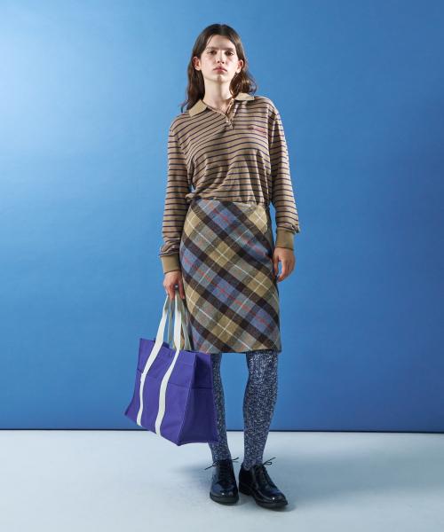 M.C School Check Skirt / Brown