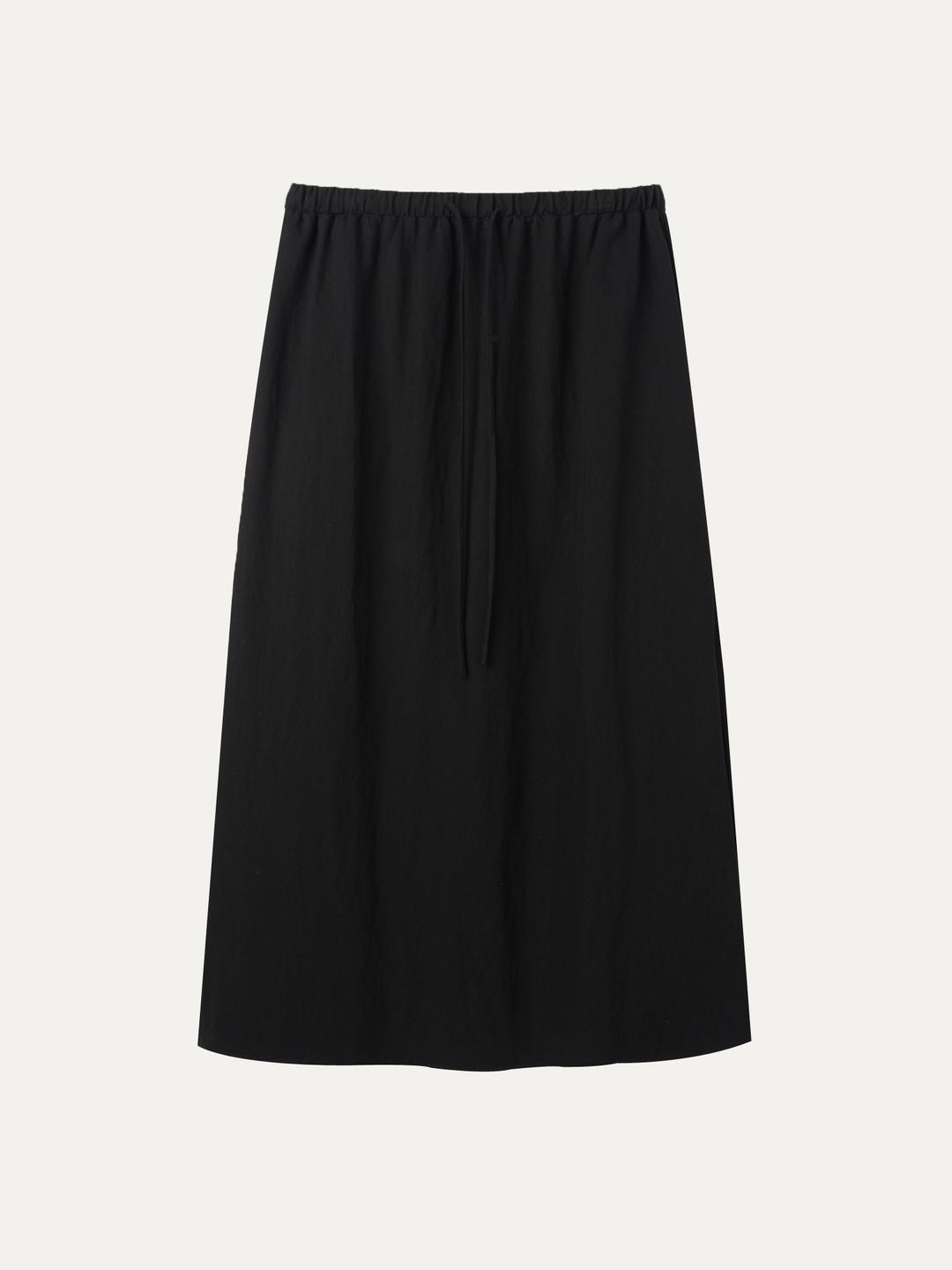 A-line Banding Skirt_Black