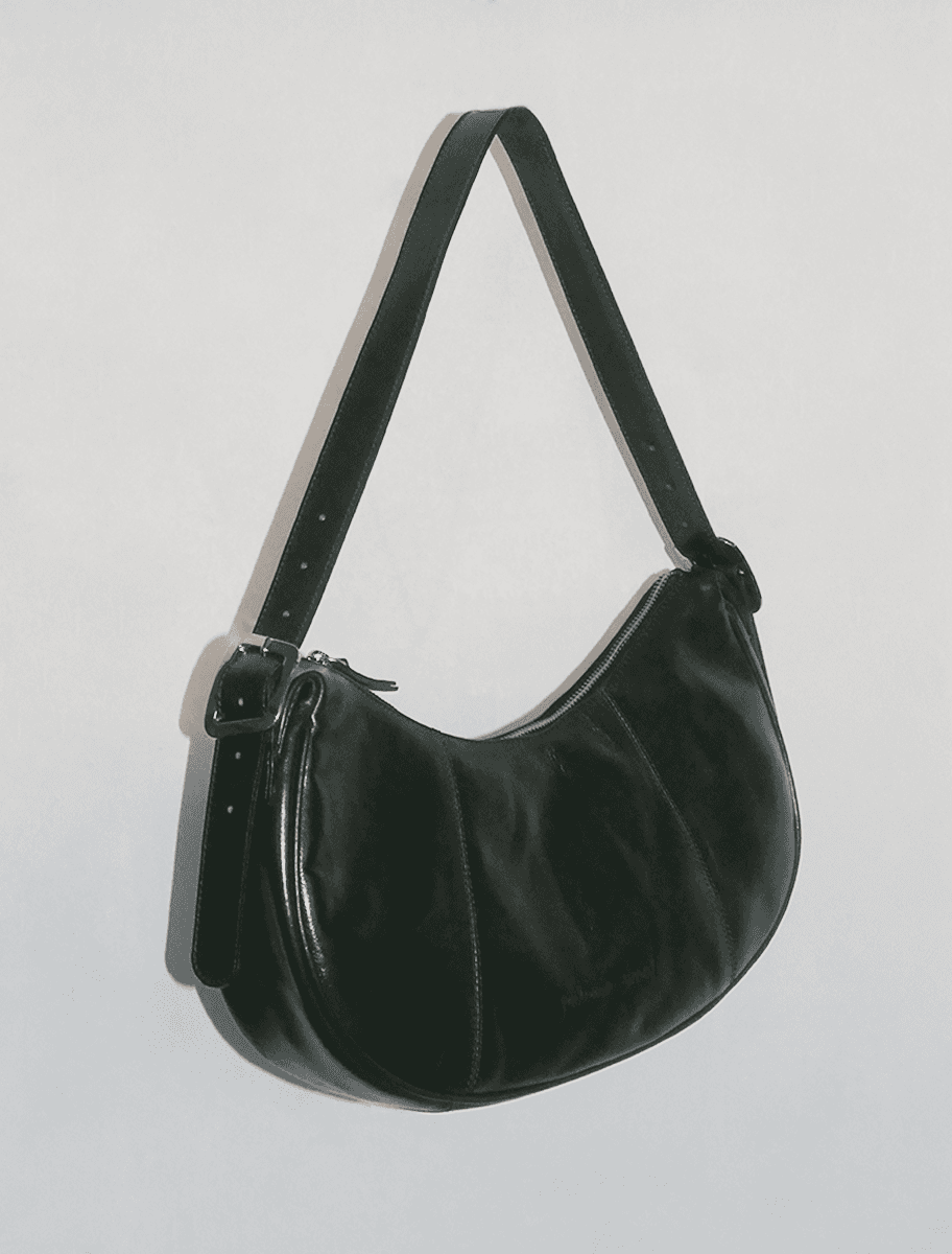 BIG BEAN- green mini leather bean bag with embossed logo