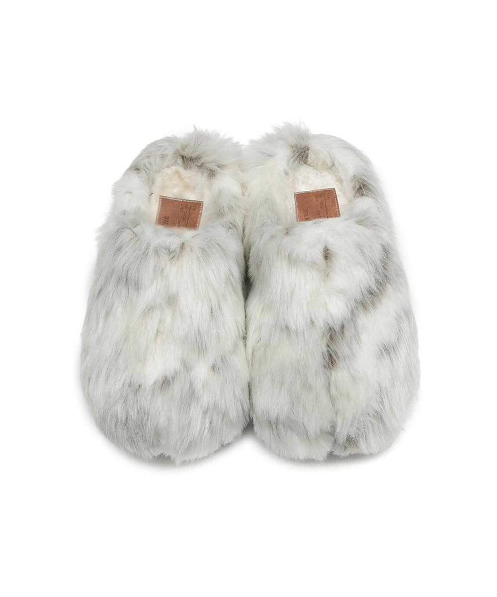 [X NACHE] FAUX FUR CLOG CREAM