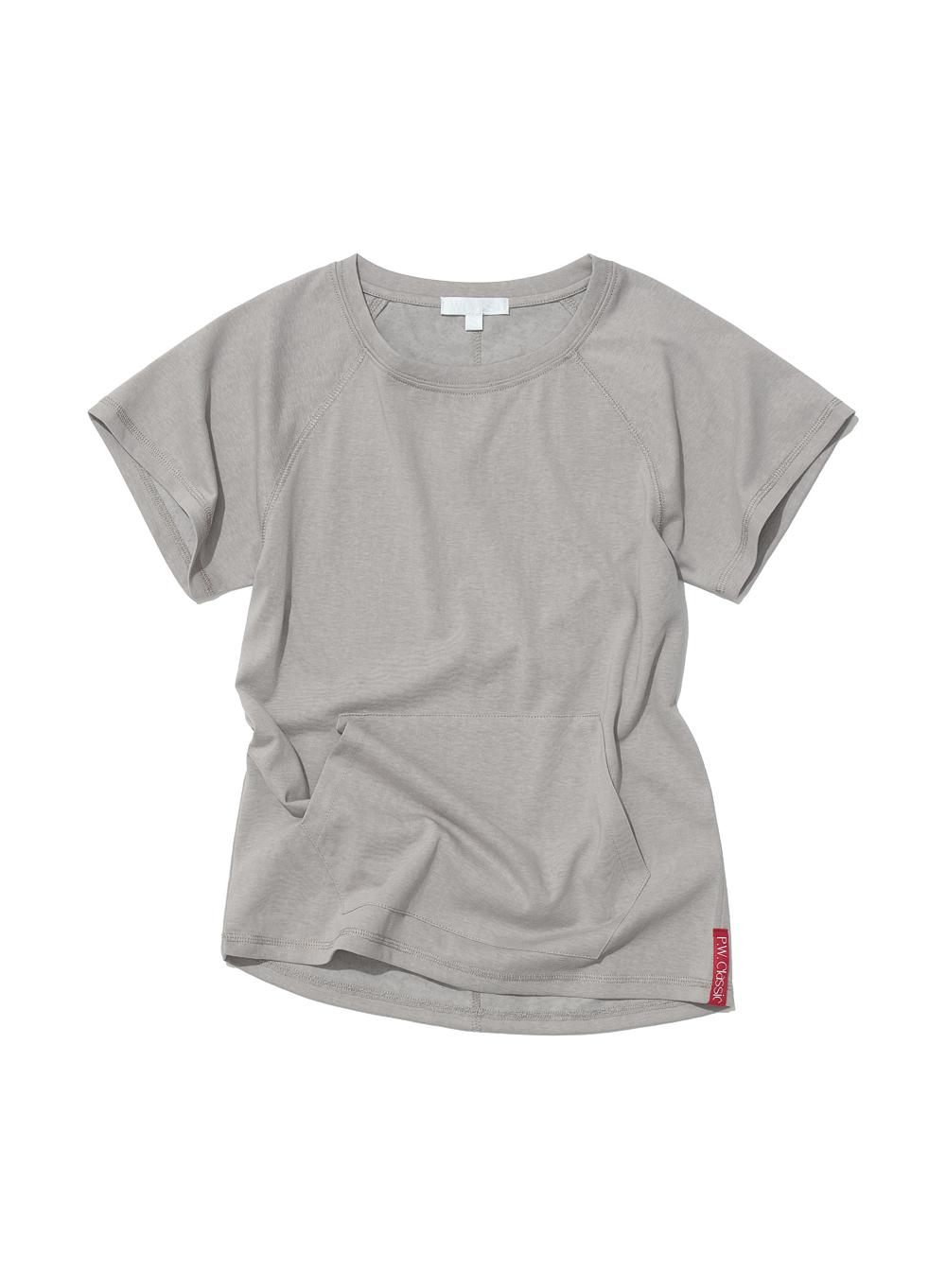 [WOMEN] PWC ROUND NECK POCKET SHORT SLEEVE TEE_DUSTY BEIGE