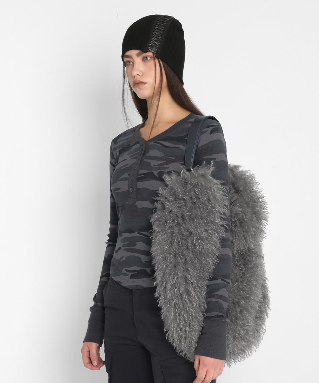 TWO WAY FUR BAG_KHAKI