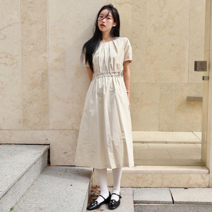 [예약배송]String detail dress TISU02OP03_Beige