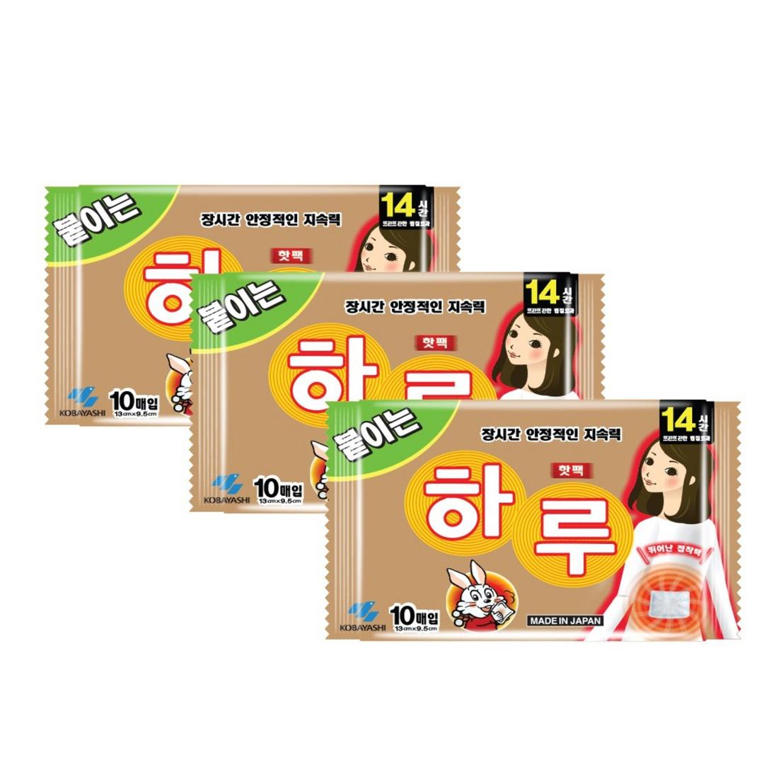 고바야시 하루 붙이는 핫팩 10p, 3개 - 손난로/핫팩 | 쿠팡