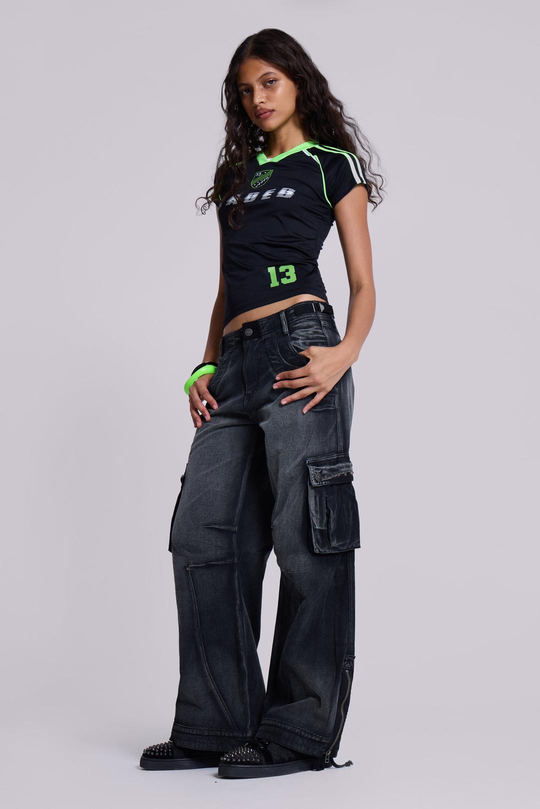 Sun Faded Black Trooper Cargo Pants - W25 / Black