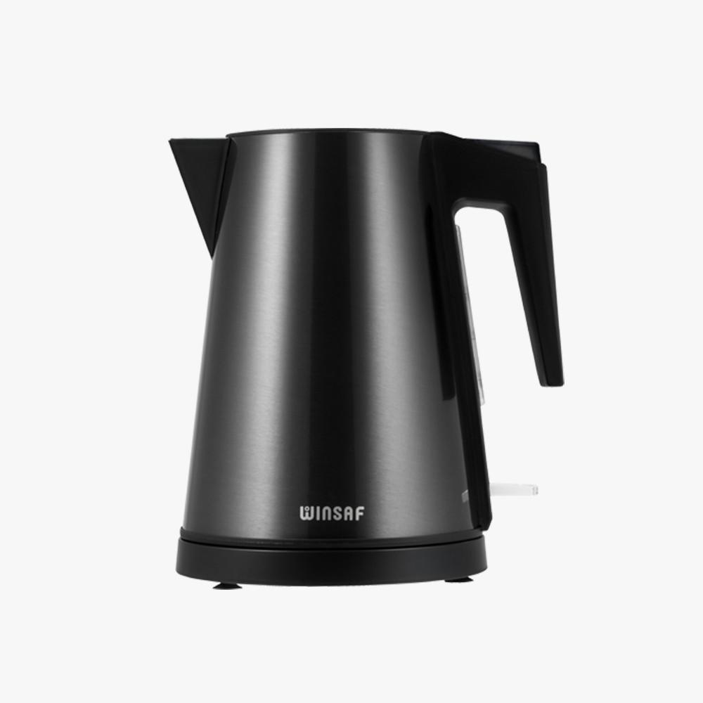 윈세프 1L 스텐 전기포트 WTK-2113 수위표시 미니 커피포트 무선 주전자 윈텍