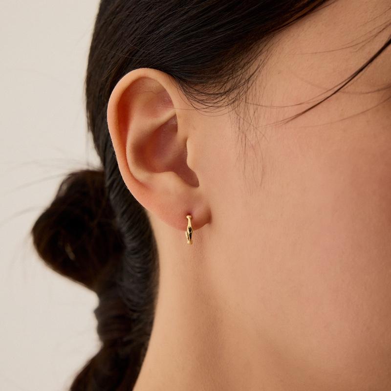 실버 웨이브 원터치 att 귀걸이