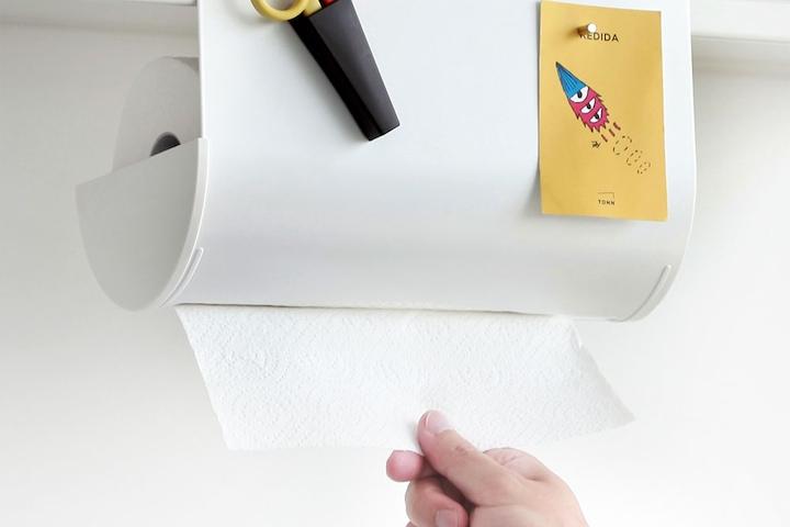 네이버 판매후기 1등 키친타올걸이 특허받은 원조 마그넷 일회용수세미+뽑아쓰는키친타올 홀더