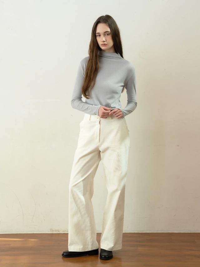 Tan fleece cotton pants (Ivory)
