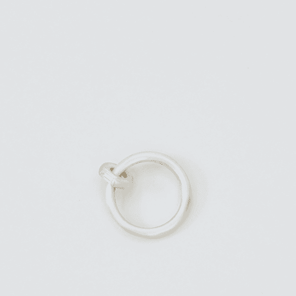 white topaz donut link ring