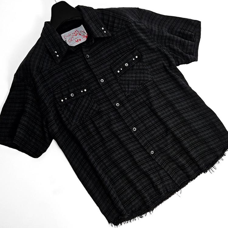 Kariya western vintage cut check shirts (charcoal) : GAKIHARA 가키하라