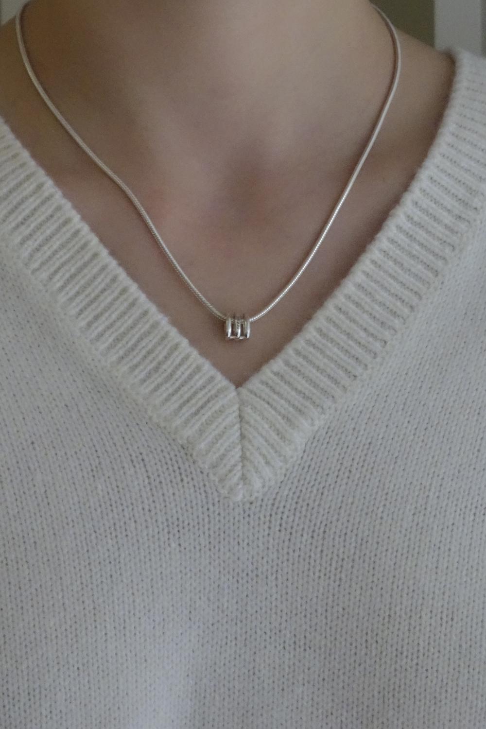 2차 예약 배송 [Label Line]﻿ 24WT Layer Necklace (Snake Chain)