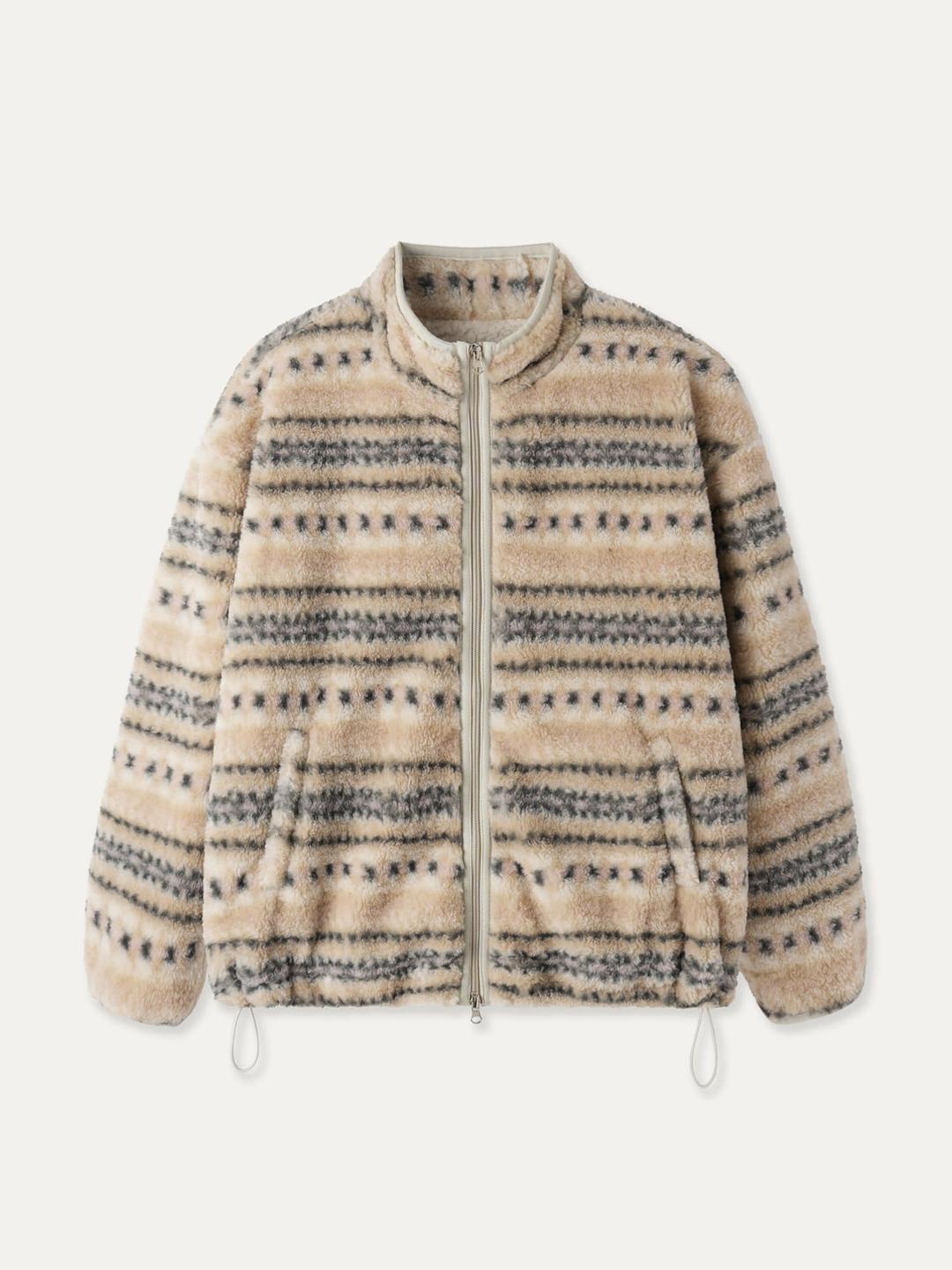 Nordic Fleece Zip-Up_Ivory