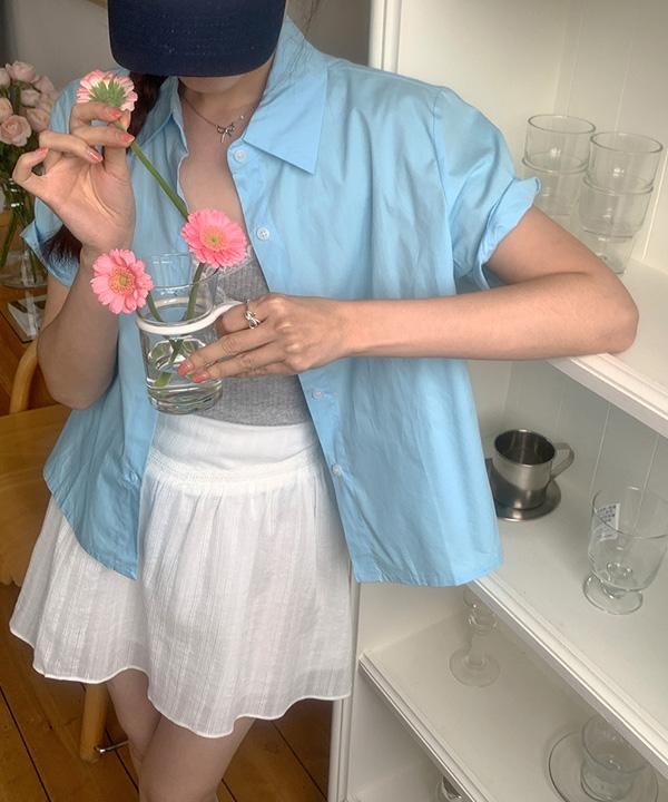 로즐리 [MADE] 롤리팝 파스텔 카라 반팔 셔츠