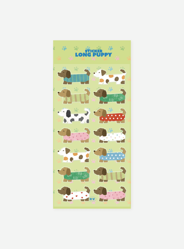 LONG PUPPY STICKER