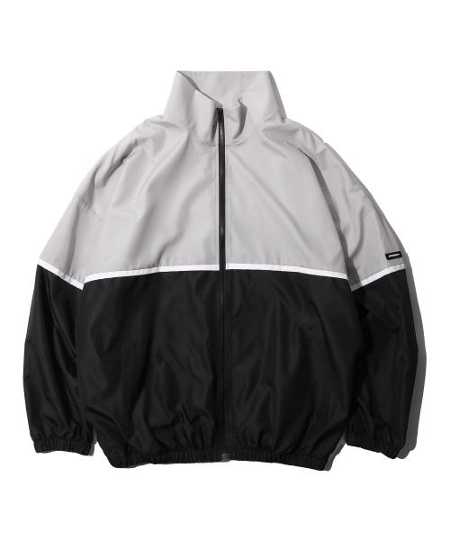 테스 오버핏 바람막이 자켓 (그레이)