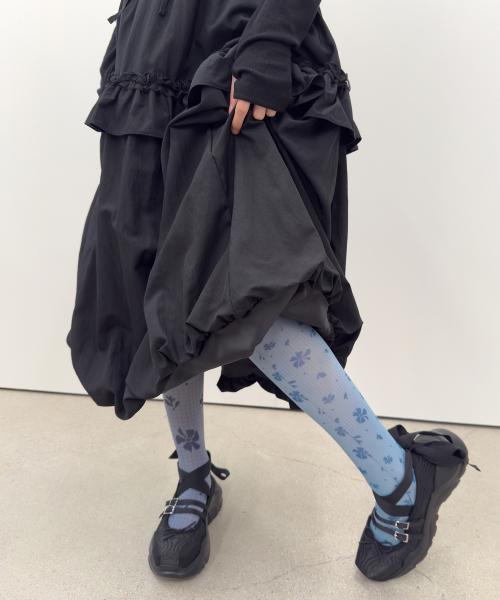 Mixed Bloom Tights [Blue]