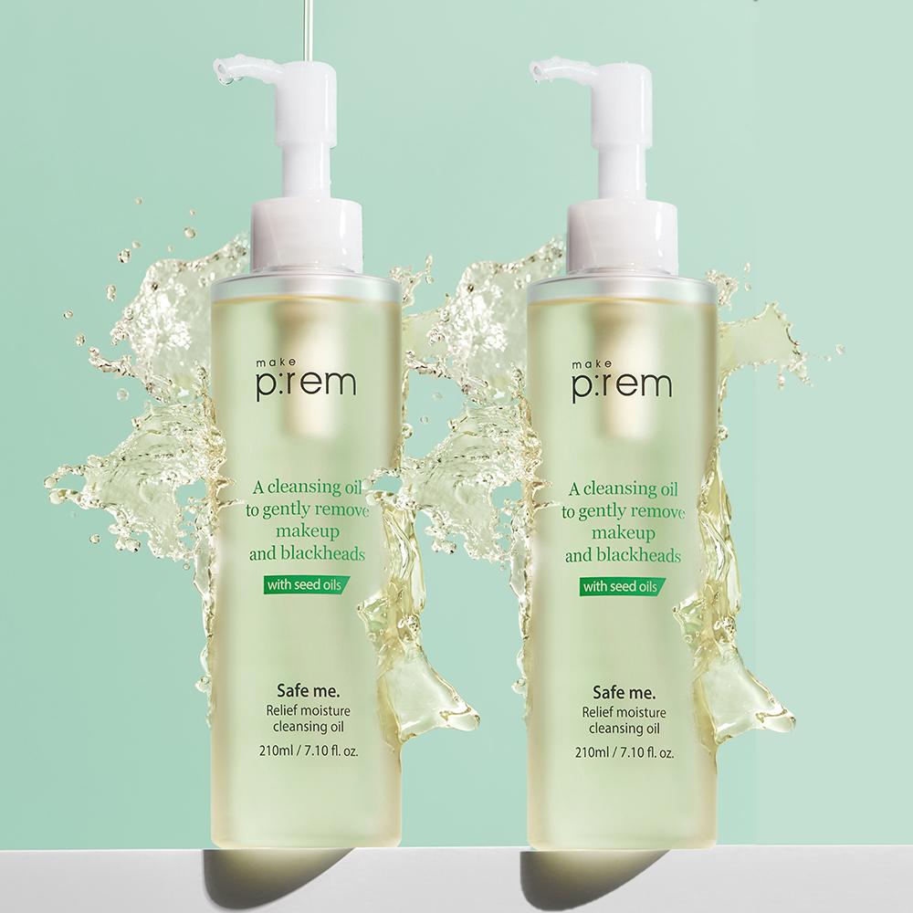 메이크프렘 세이프 미 릴리프 모이스처 클렌징 오일 210ml+210ml (+마스크팩 5매 증정)