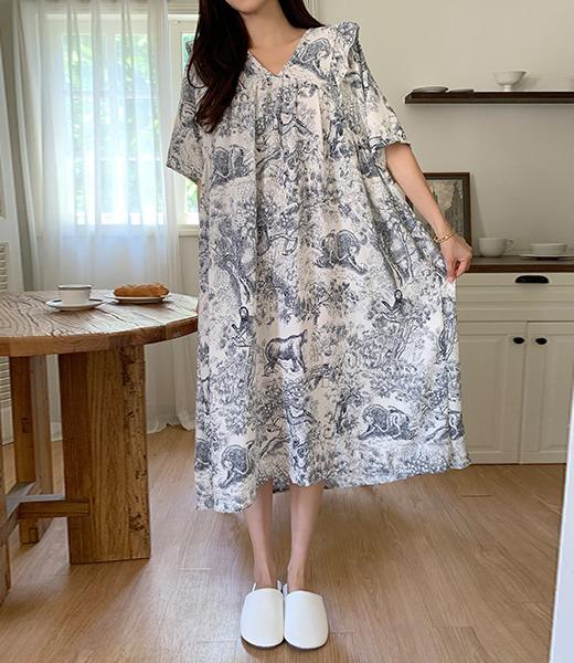 M0109 (55,66,77,88) 빅사이즈 잠옷원피스