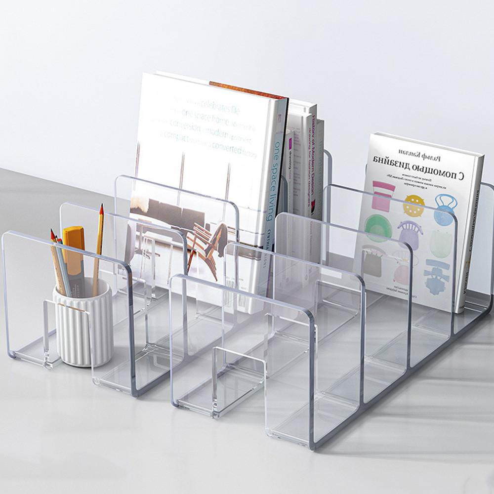 4칸분리 책상챚꽂이 책꽂이정리함 책상위 선반 미니 간이 북엔드