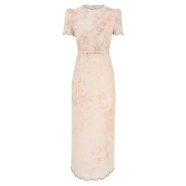 Crush Scalloped Midi Dress