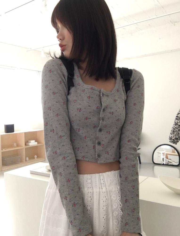 posy waffle cardigan