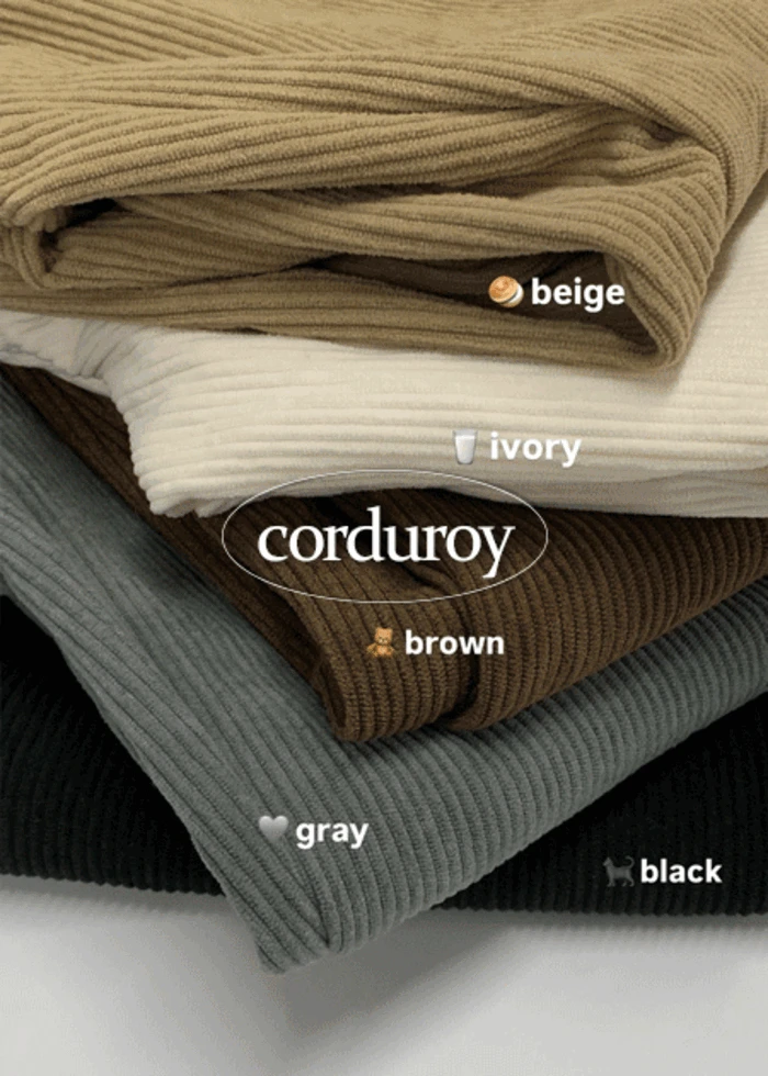 [최저가도전] corduroy one-tuck banding jogger pt (5C)