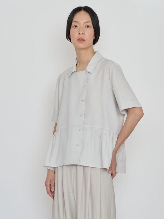 Unbalanced ramie summer top