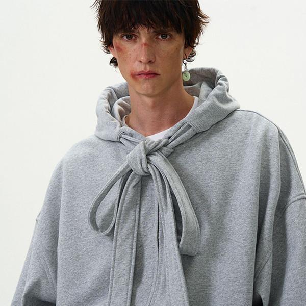 Ribbon Tie hooded Sweatshirt