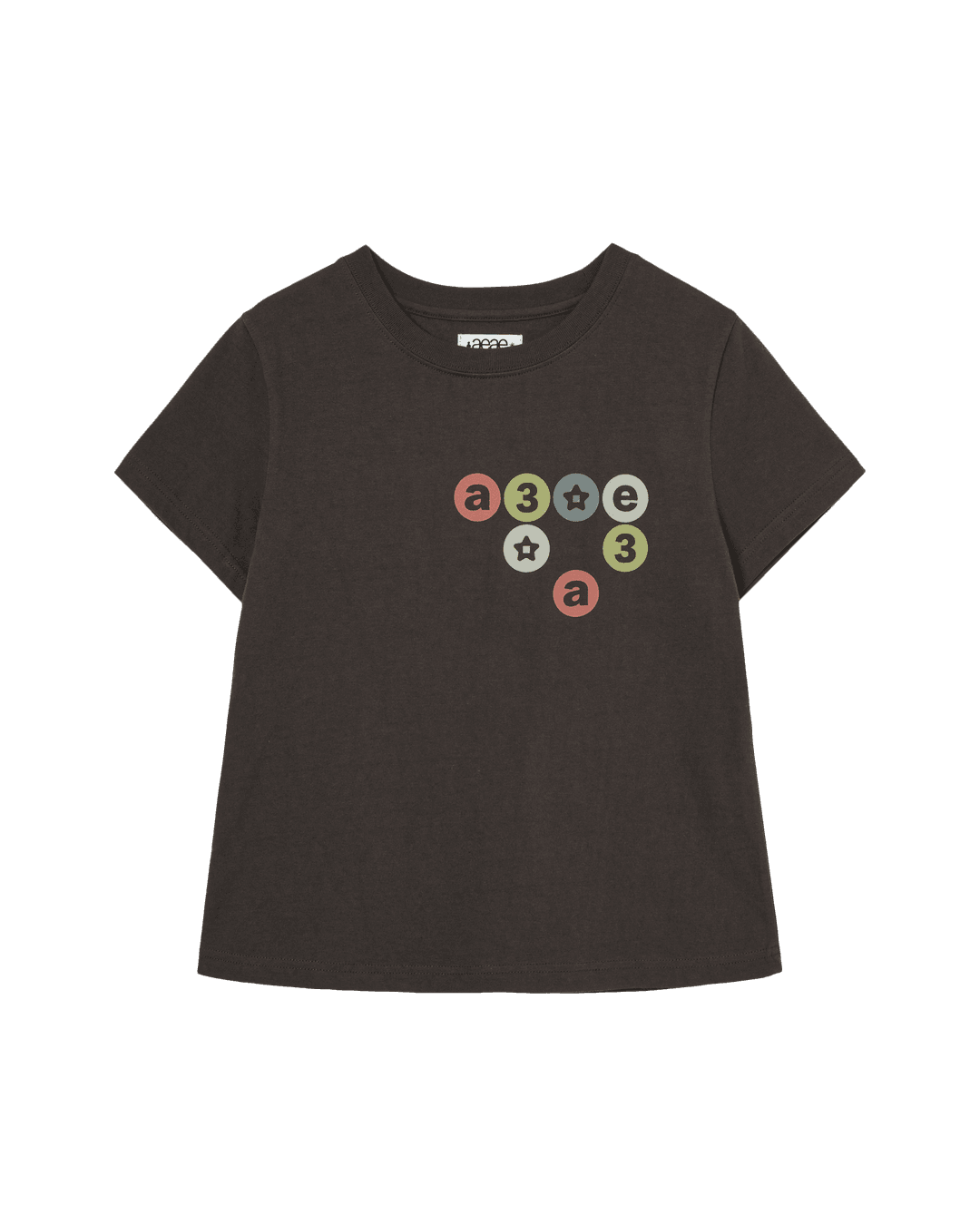 COLOR DOT LOGO TEE [DARK BROWN]