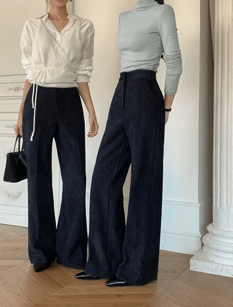 [1등팬츠겨울버전🏆/데님보다딱두배편안/부해보임제로/이염X/1천장돌파][made] 데님라이크 벨벳터치 기모 슬랙스 (겨울/신상/데일리/데일리룩/출근룩/데이트룩/플리츠스커트/미니스커트/스커트)